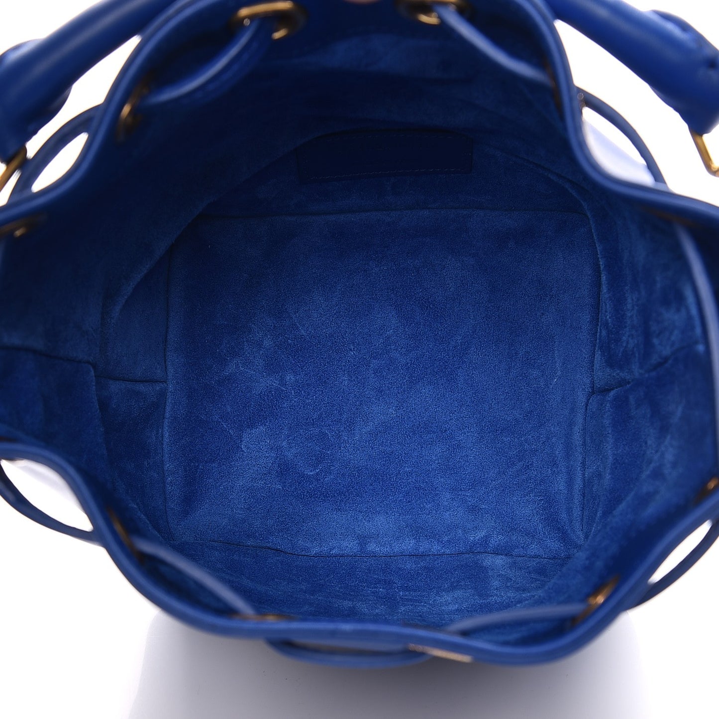 Calfskin Small Emmanuelle Bucket Bag Blue Marjorelle