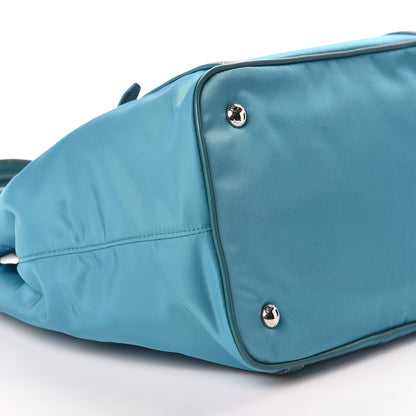 Prada Tessuto Nylon Soft Calf Tote Turchese 9 of 10