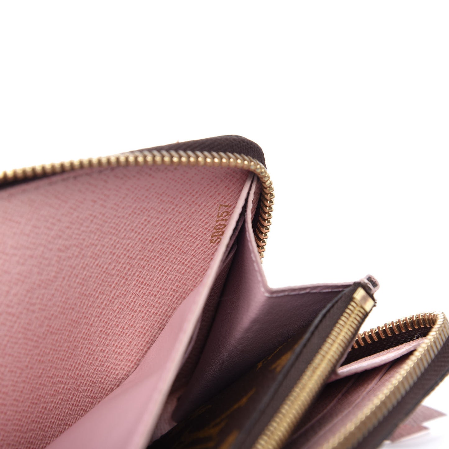 Monogram Clemence Wallet Rose Ballerine