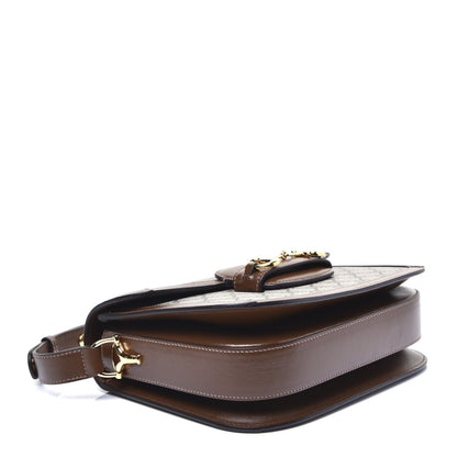 Gucci GG Supreme Monogram Horsebit 1955 Shoulder Bag Beige Brown Sugar 4 of 15
