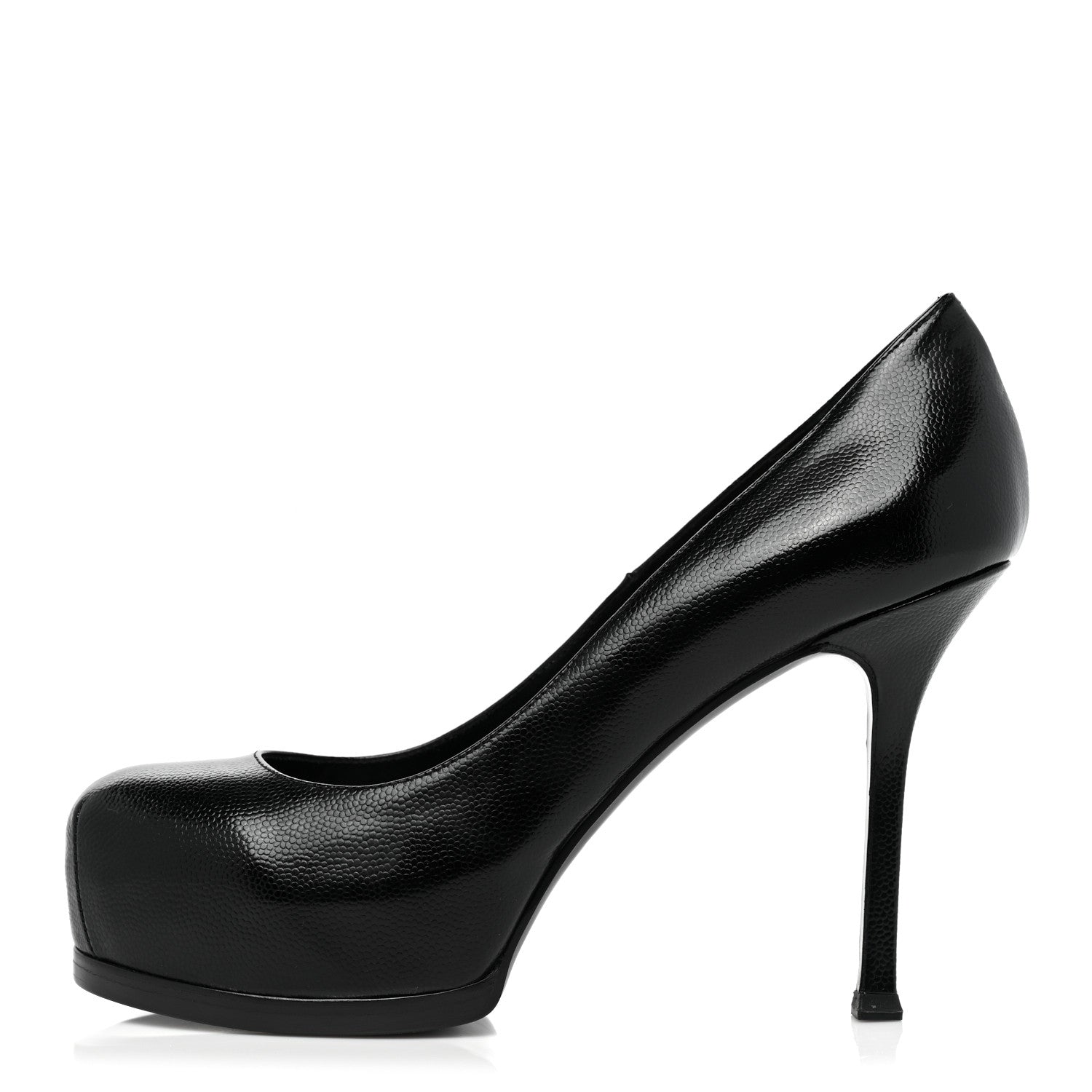 Saint Laurent Vernigolf Tribute Two 80 Platform Pumps 37 Black 1 of 8