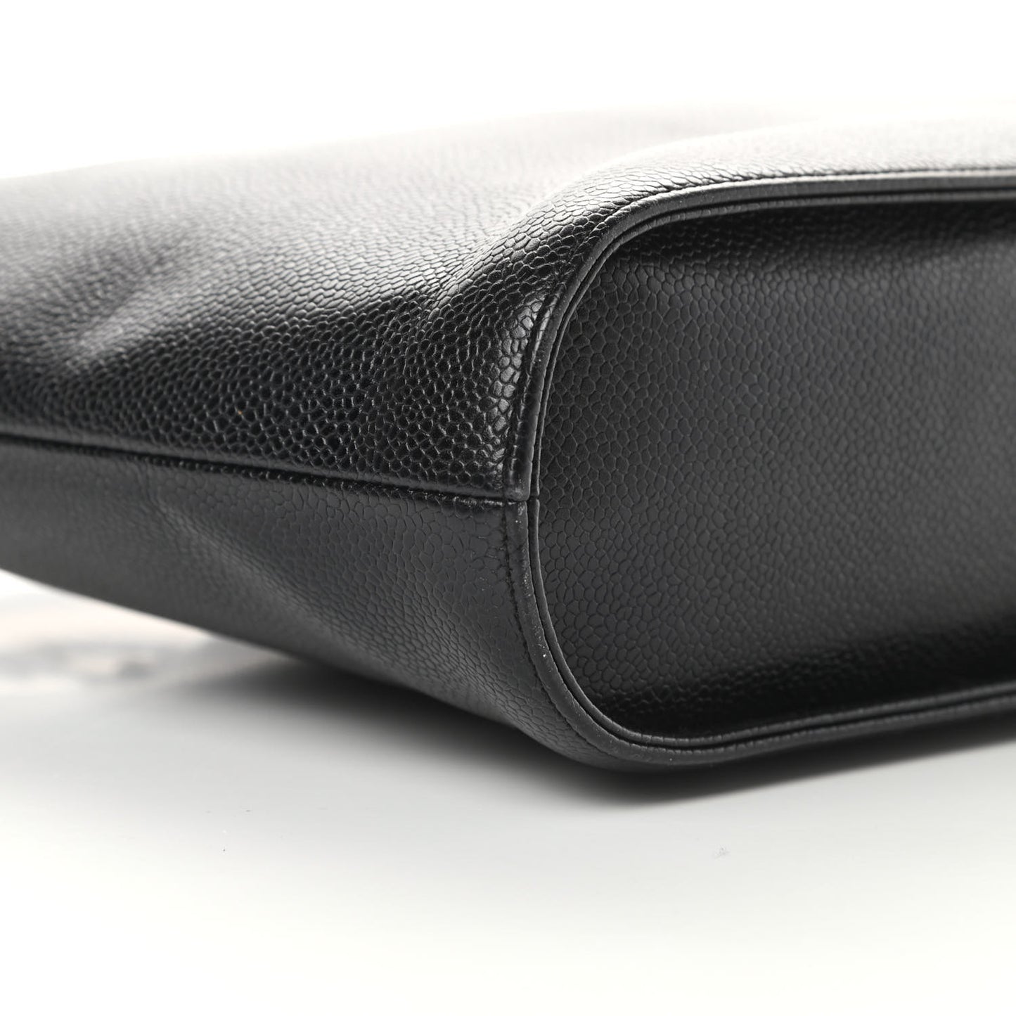 Caviar Metal Handle Tote Black