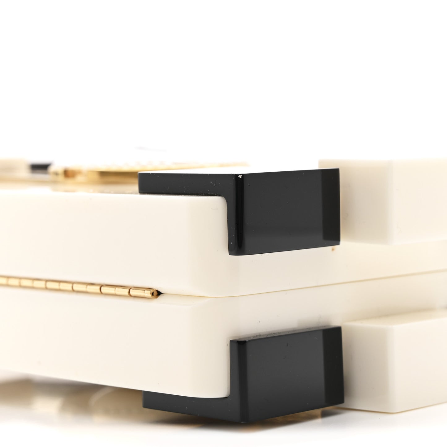 Plexiglass Boy Brick Havana by Night Clutch White Black