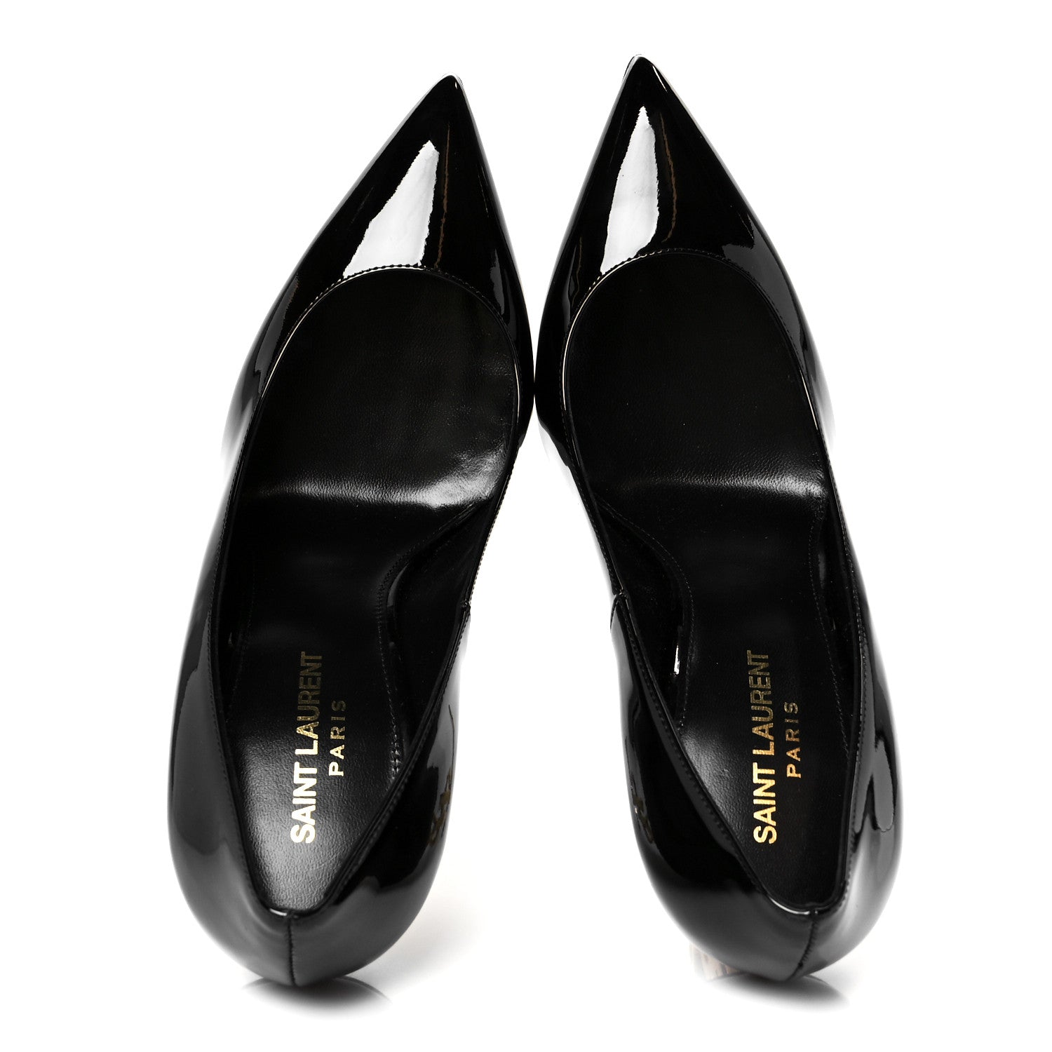Saint Laurent Patent Opyum 110 Pumps 38 Black Gold 2 of 10