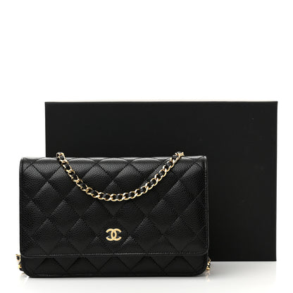 Chanel Caviar Quilted Wallet On Chain WOC Black 11 of 11