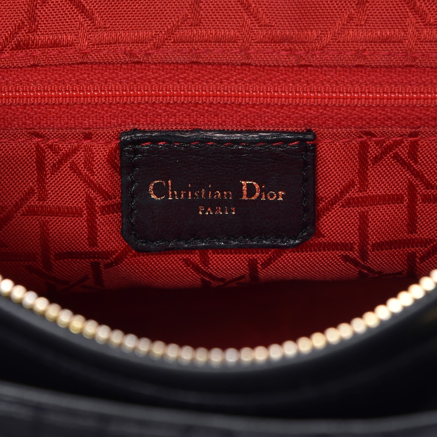 Christian Dior Lambskin Cannage Medium Lady Dior Black 7 of 8