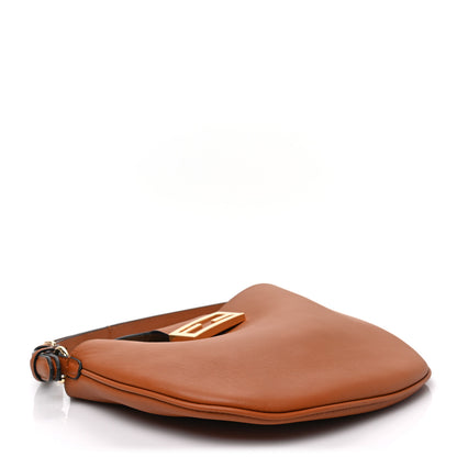Fendi Vitello Grace Suede Small Croissant Hobo Brandy 4 of 8