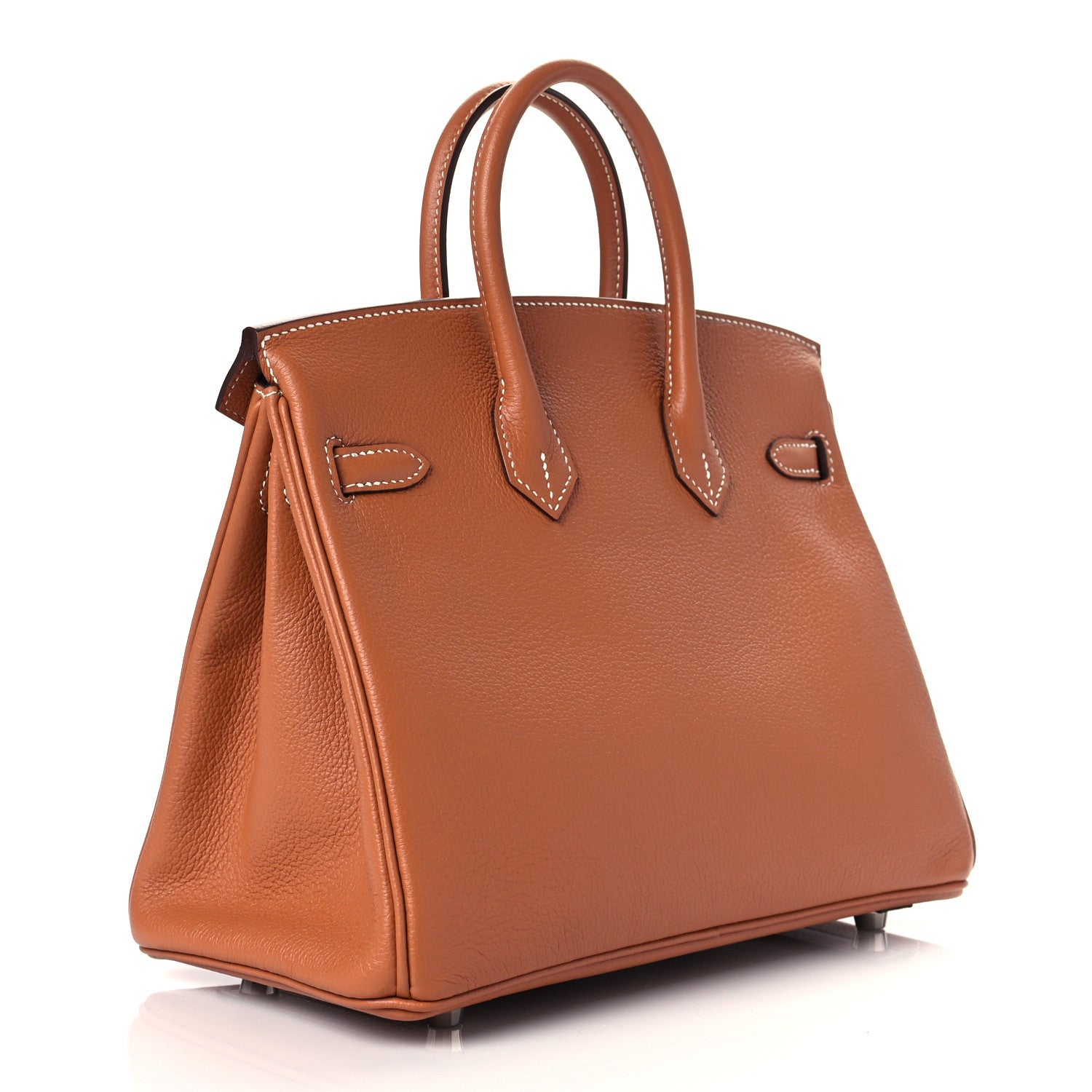 Hermes Taurillon Novillo Verso Birkin 25 Gold Gris Tourterelle 3 of 11