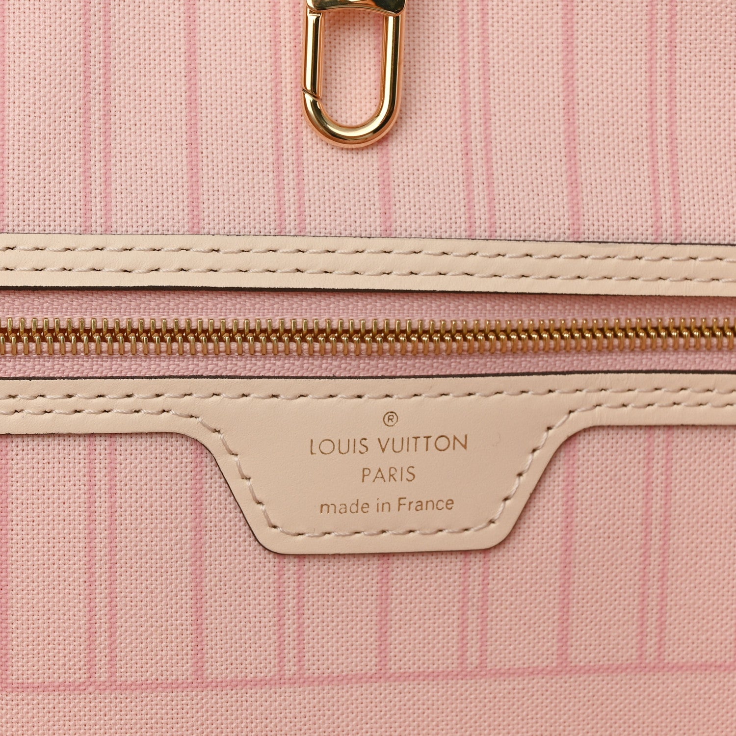 Louis Vuitton Damier Azur Braided Neverfull MM Pink 6 of 9