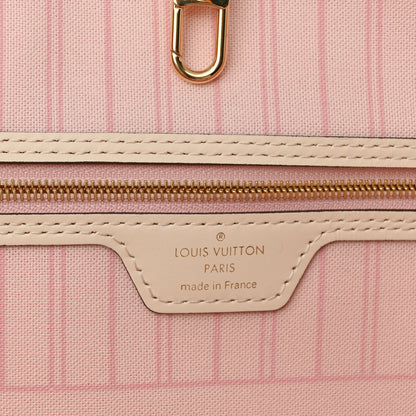 Louis Vuitton Damier Azur Braided Neverfull MM Pink 6 of 9