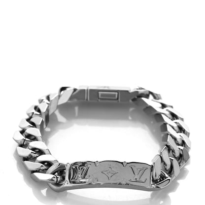 Louis Vuitton Monogram Chain Bracelet Silver 3 of 4