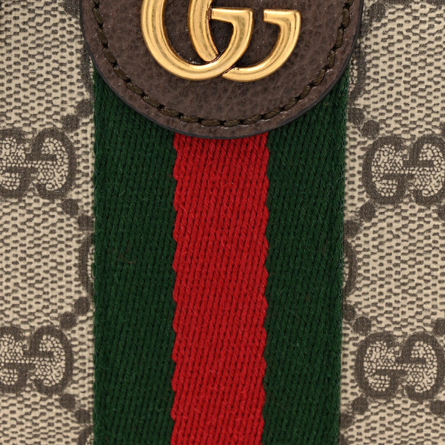 GG Supreme Monogram Web Mini Ophidia Messenger Brown