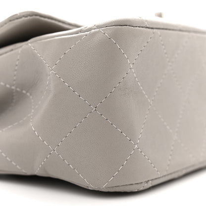Chanel Lambskin Quilted Mini Rectangular Flap Grey 9 of 11