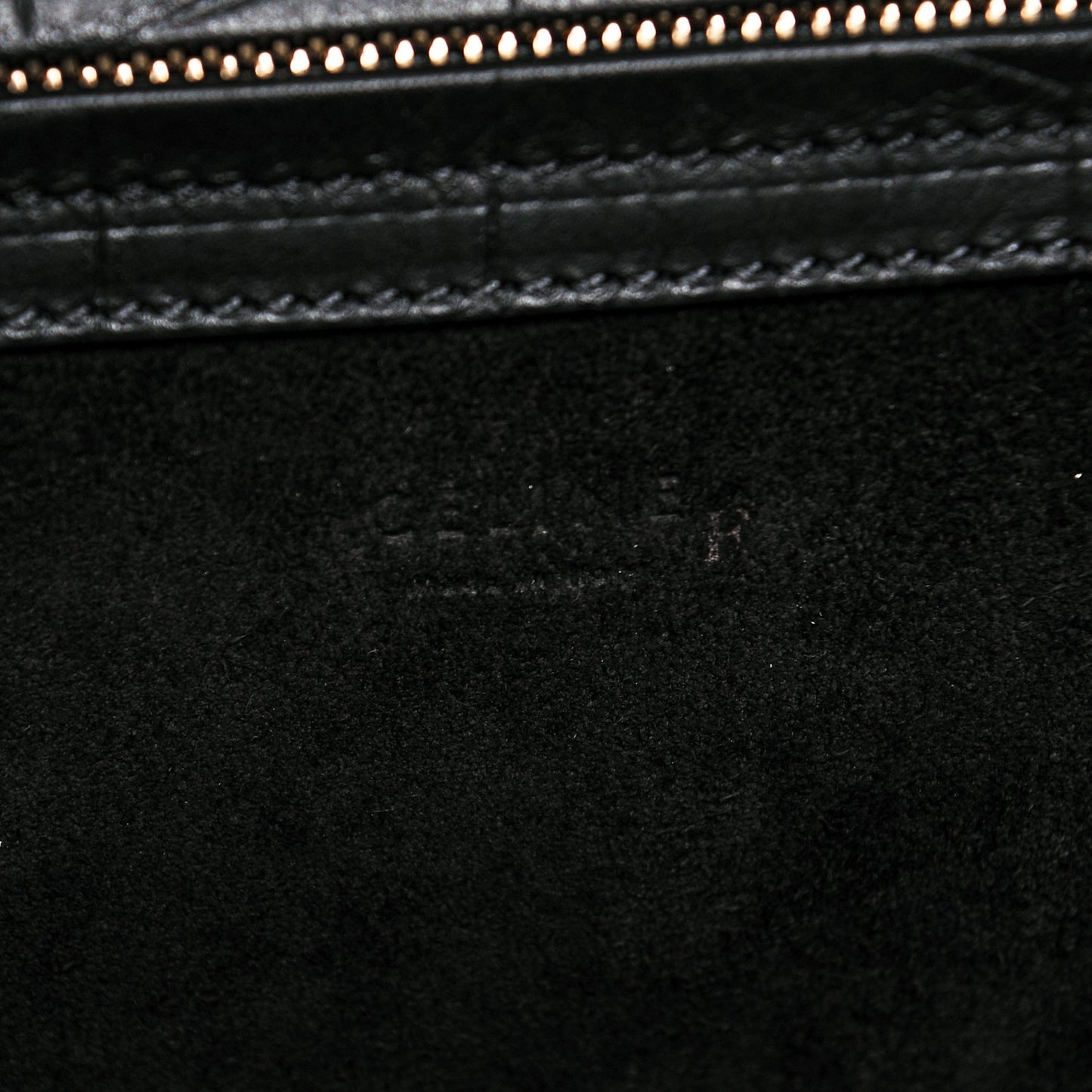 Crocodile Embossed Calfskin Medium Phantom Luggage Black