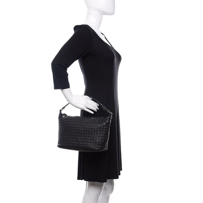 Bottega Veneta Nappa Intrecciato Small Shoulder Bag Black 2 of 11