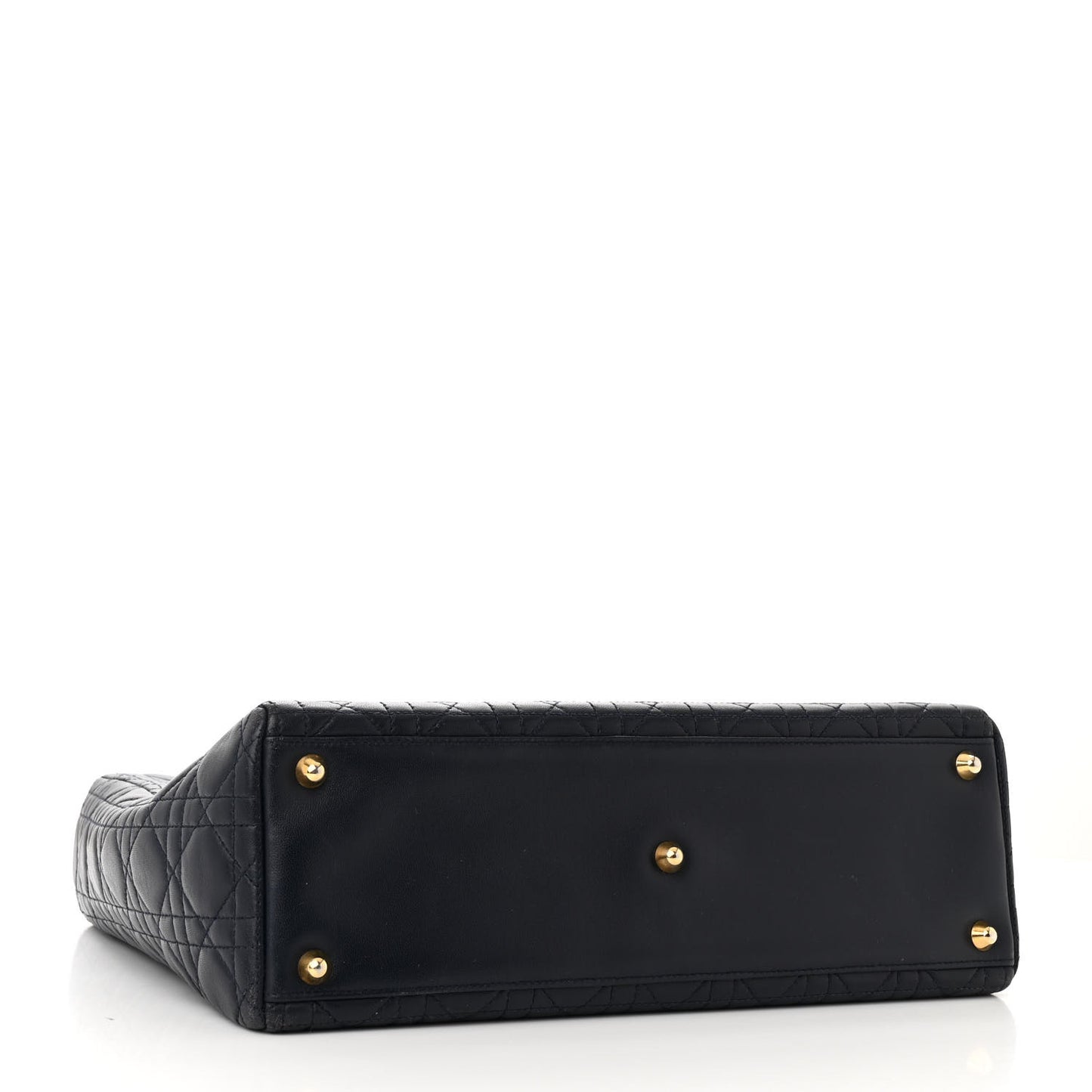 Lambskin Cannage Large Lady Dior Navy Blue
