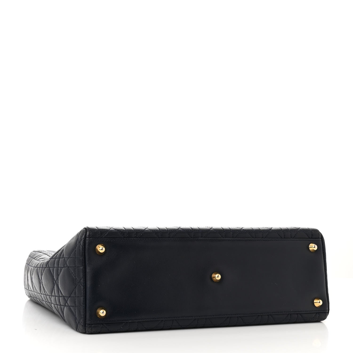 Christian Dior Lambskin Cannage Large Lady Dior Navy Blue 4 of 12