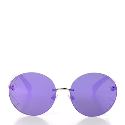 Chanel Mirrored Round Sunglasses 4216 Purple 2 of 7