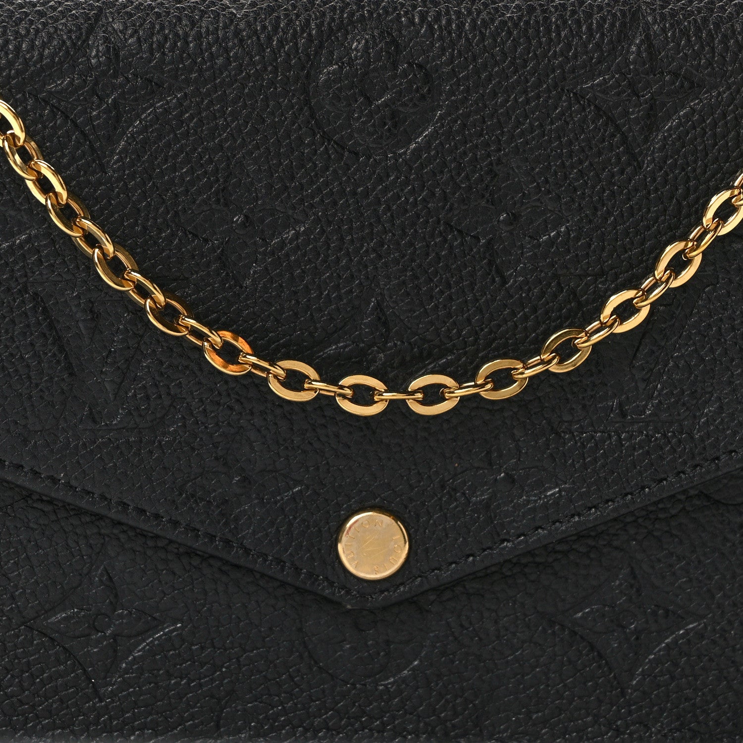 Louis Vuitton Empreinte Pochette Felicie Chain Wallet Black 8 of 13