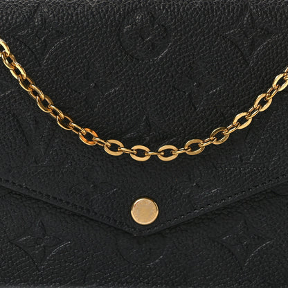 Louis Vuitton Empreinte Pochette Felicie Chain Wallet Black 8 of 13
