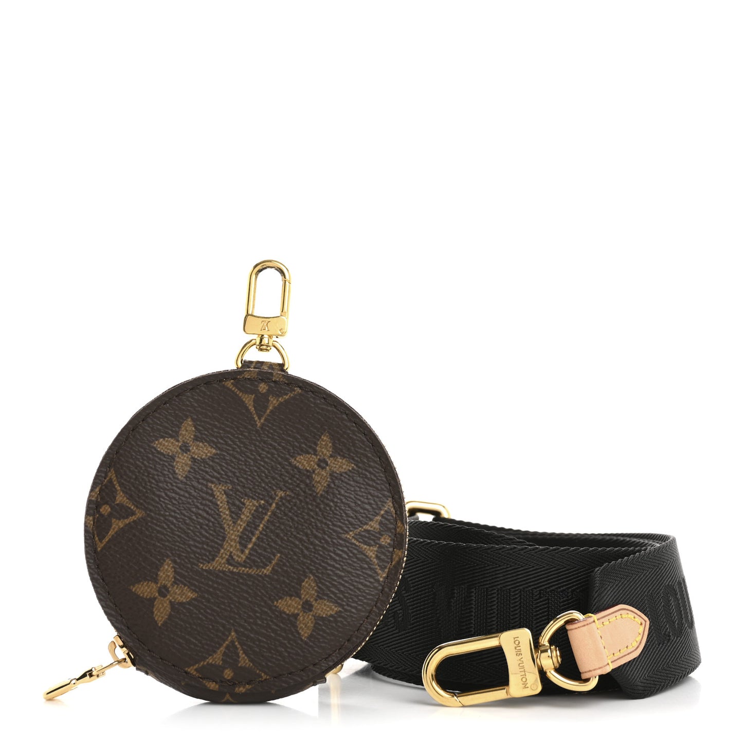 Monogram Multi Pochette Accessories Bandouliere Shoulder Strap Black