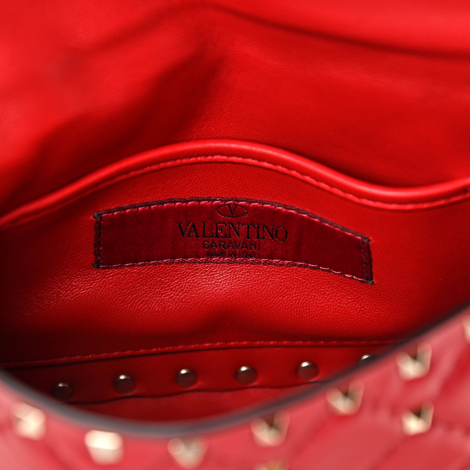 Valentino Garavani Nappa Small Rockstud Spike Shoulder Bag Rosso Valentino 5 of 9