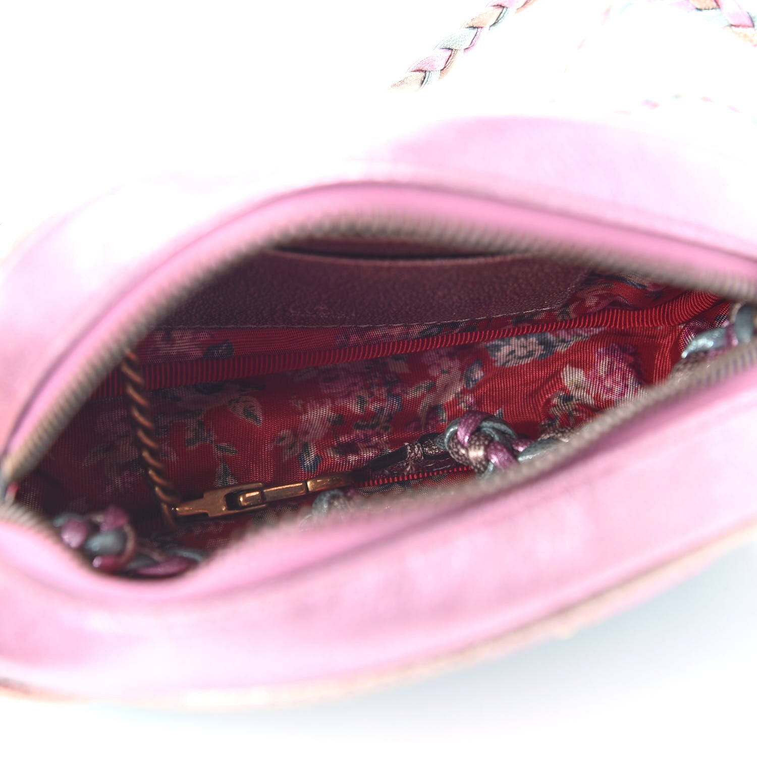 Gucci Laminated Nappa Trapuntata Mini Zumi Dome Shoulder Bag Rosa Lago Rame 5 of 9