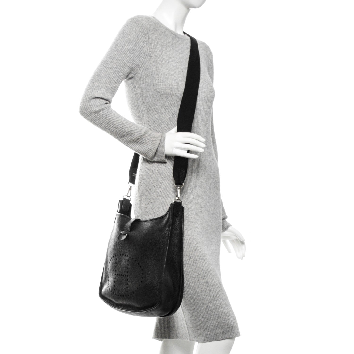 Hermes Taurillon Clemence Evelyne III GM Black 2 of 7