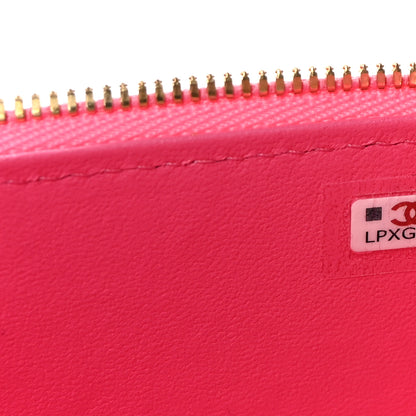 Chanel Lambskin Enamel Quilted Small Coco Hearts Vanity Case With Chain Pink 7 of 11