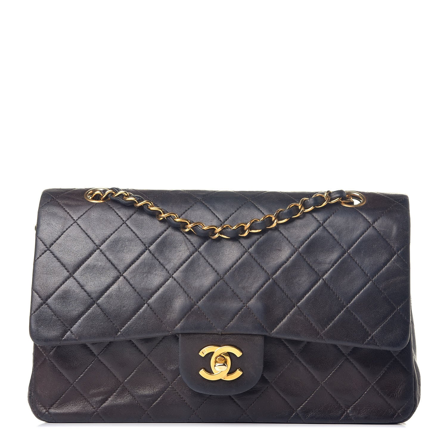 Chanel Lambskin Quilted Medium Double Flap Black 1 of 13