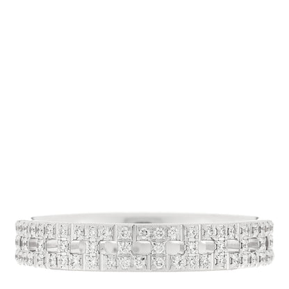 Tiffany 18K White Gold Diamond T True Narrow Band Ring 52 6 1 of 5