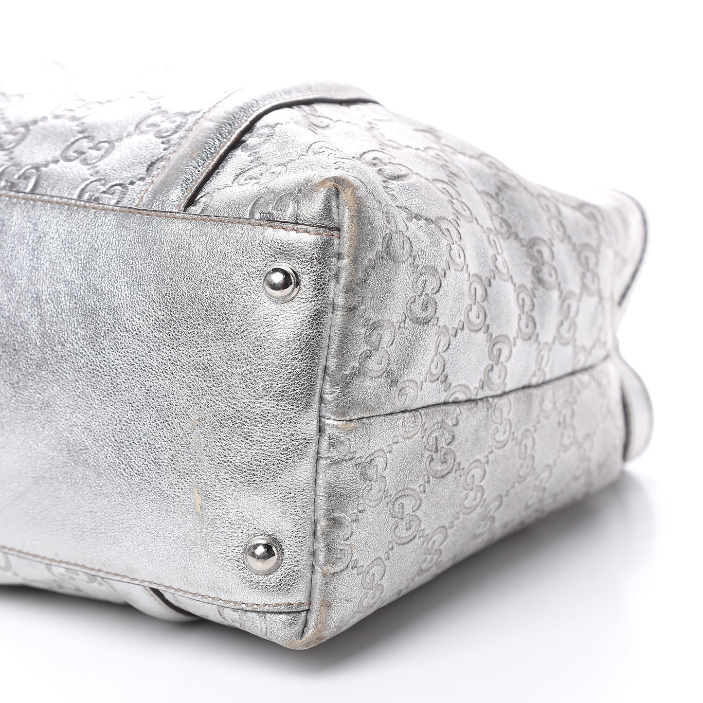 Guccissima Medium Britt Tote Silver