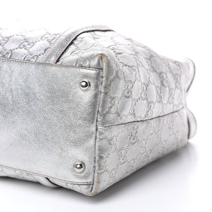 Gucci Guccissima Medium Britt Tote Silver 9 of 16