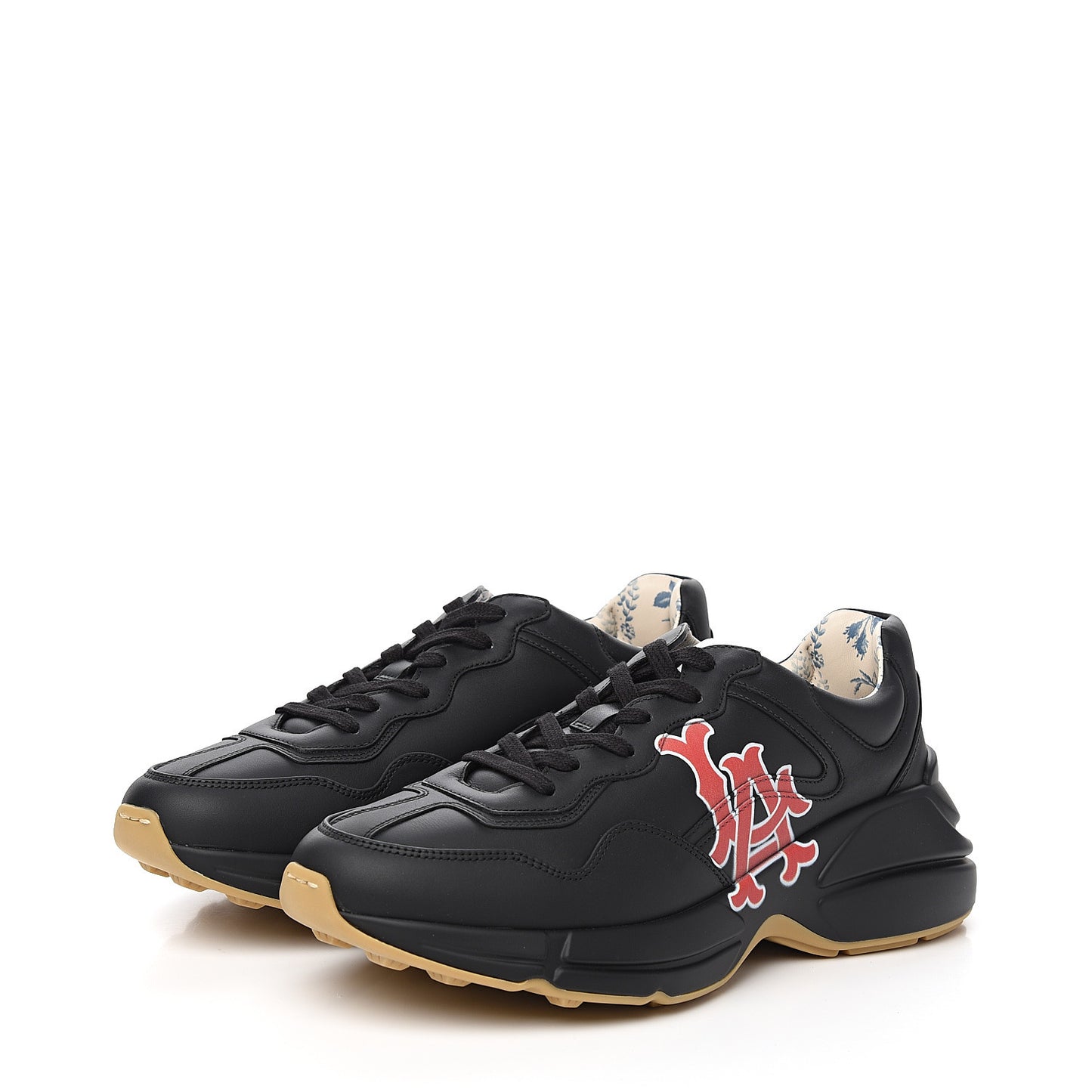 X MLB Calfskin LA Dodgers Mens Rhyton Sneakers 7 Black