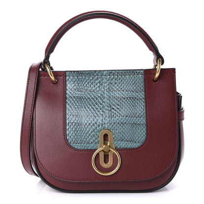 Mulberry Silky Calfskin Ayers Small Amberley Satchel Nordic Blue Crimson 1 of 9