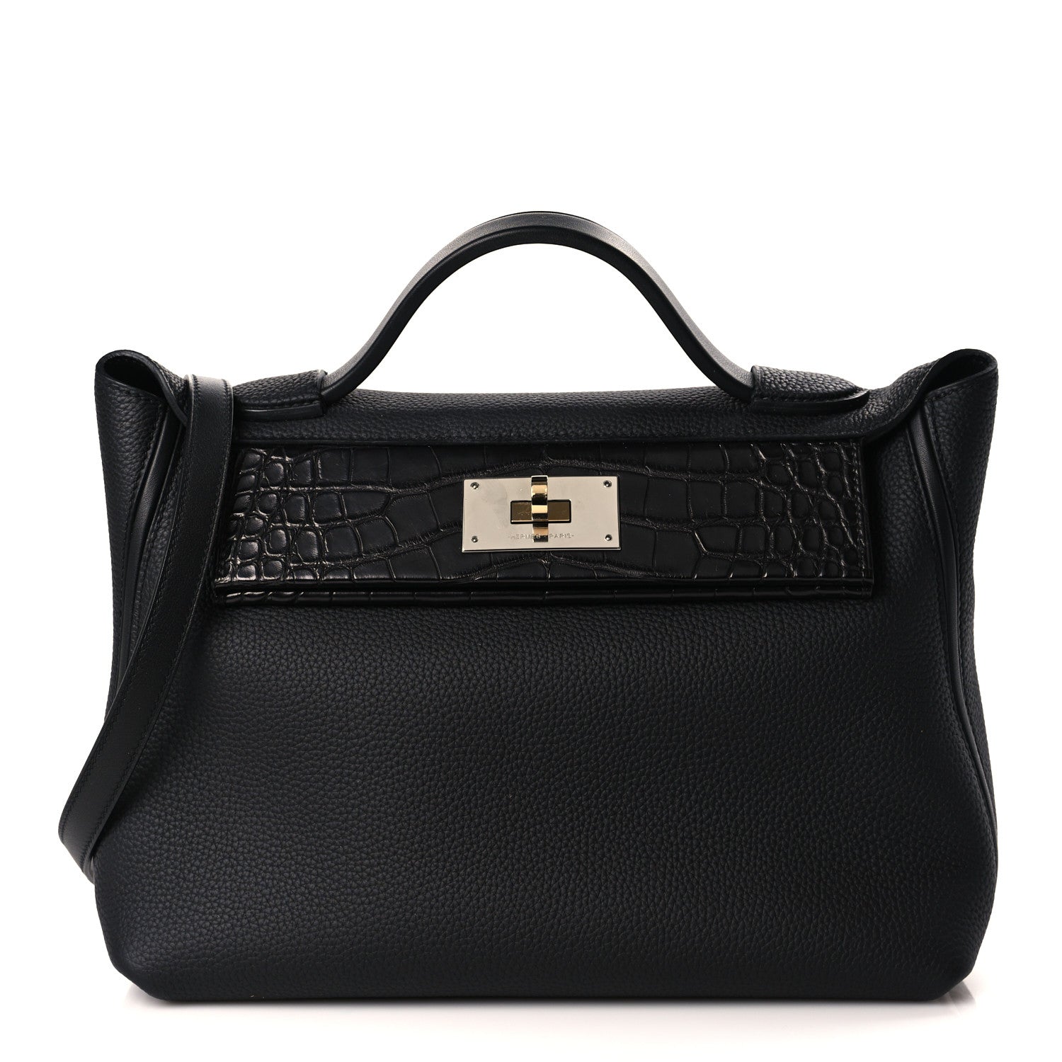 Hermes Togo Matte Alligator Swift Touch 24/24 29 Black 1 of 10