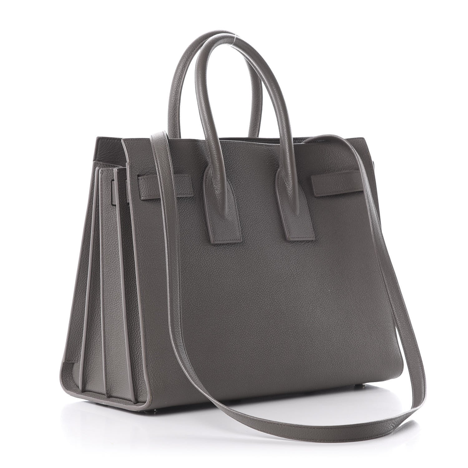 Saint Laurent Grained Calfskin Small Sac De Jour Fog 3 of 10