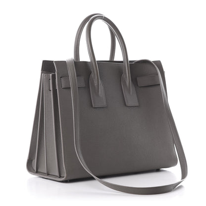Saint Laurent Grained Calfskin Small Sac De Jour Fog 3 of 10