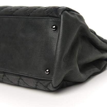 Chanel Iridescent Calfskin Quilted Large Just Mademoiselle Dark Grey 8 of 8