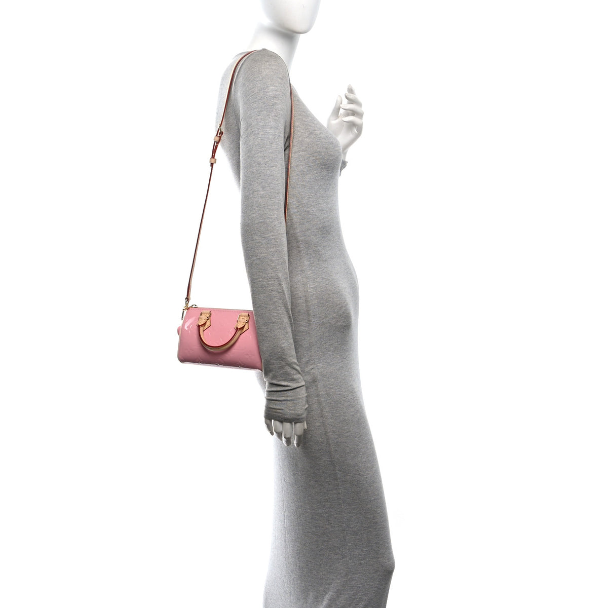 Louis Vuitton Vernis Monogram Nano Speedy Mochi Pink 2 of 9
