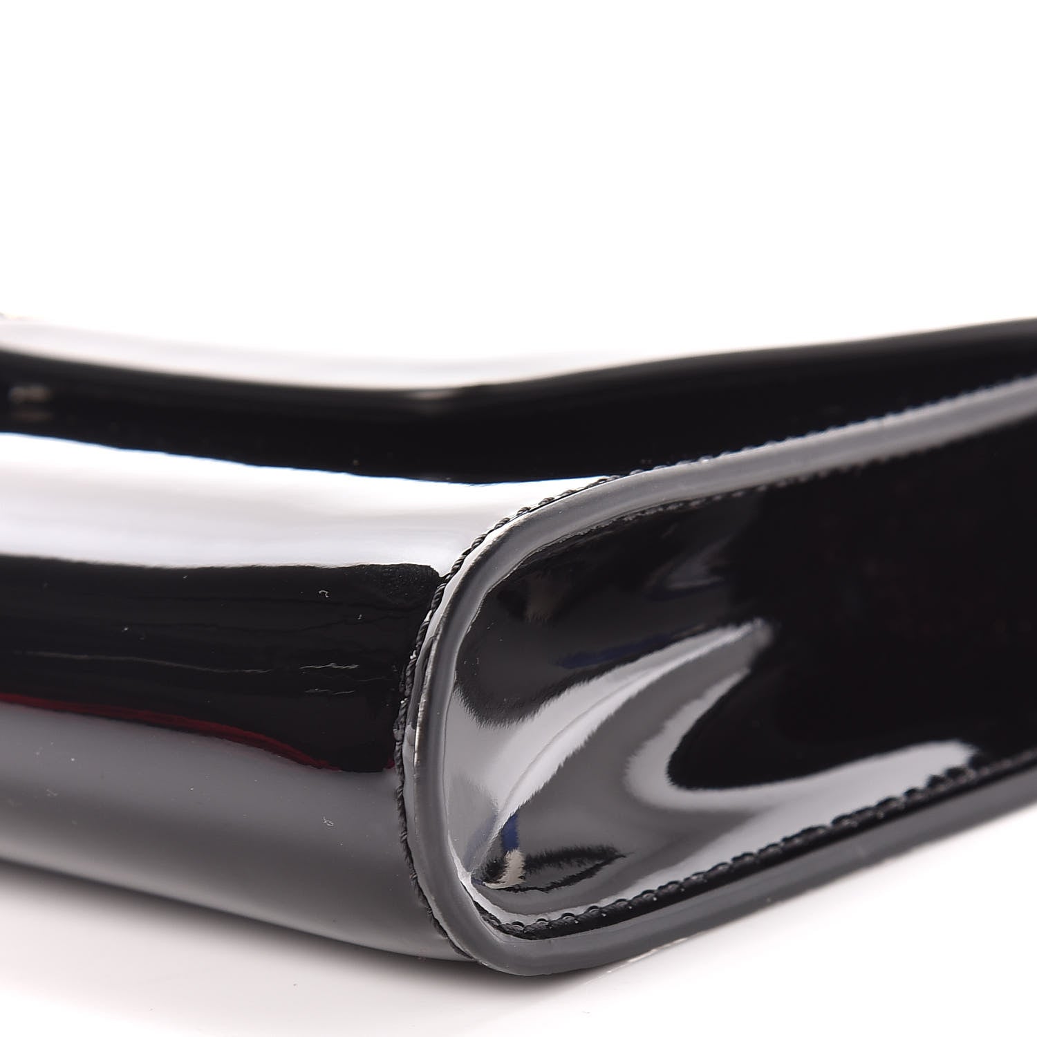 Christian Louboutin Patent Degrade Snakeskin Printed Vero Dodat Clutch Black Ivory 6 of 8