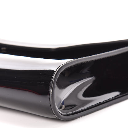 Christian Louboutin Patent Degrade Snakeskin Printed Vero Dodat Clutch Black Ivory 6 of 8
