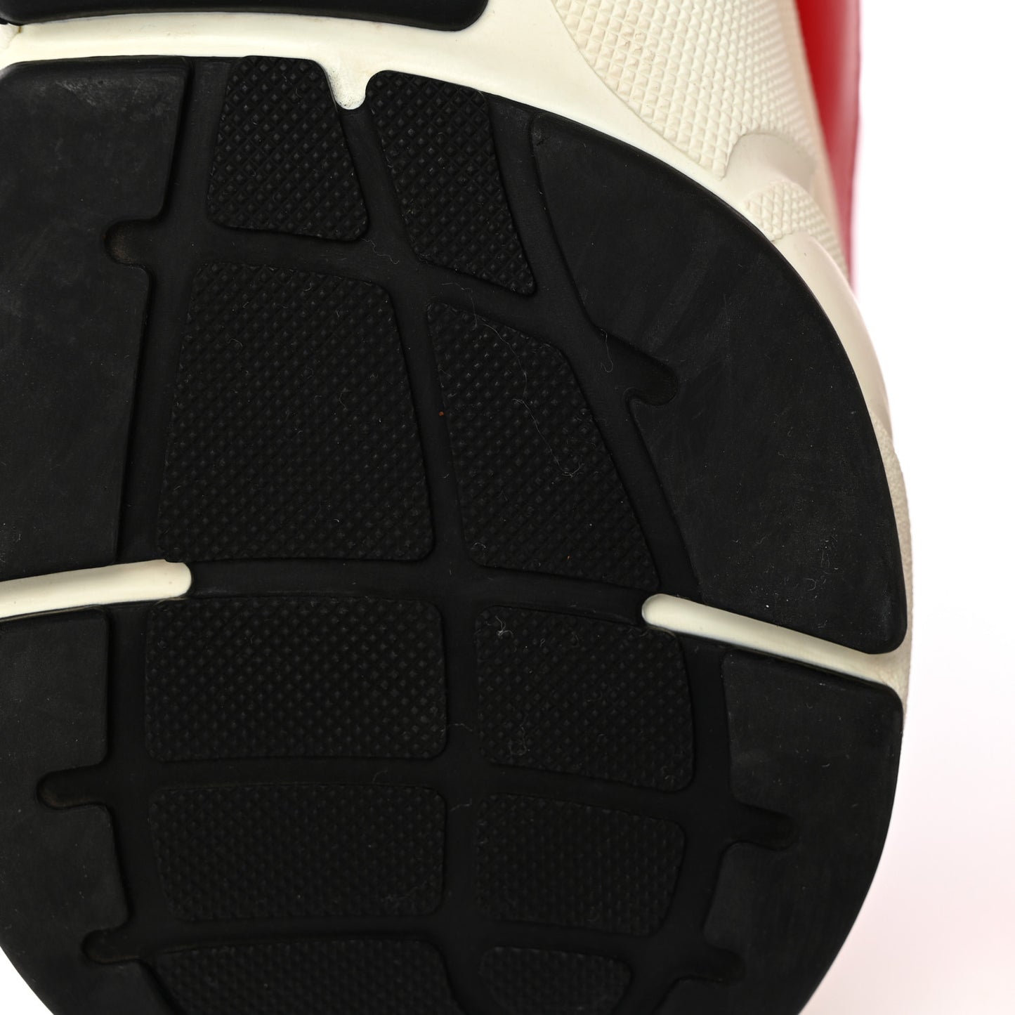 Technical Mesh Calfskin Mens B22 Sneakers 44 Black White Red