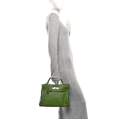 Hermes Swift Kelly Retourne 32 Pelouse 3 of 13