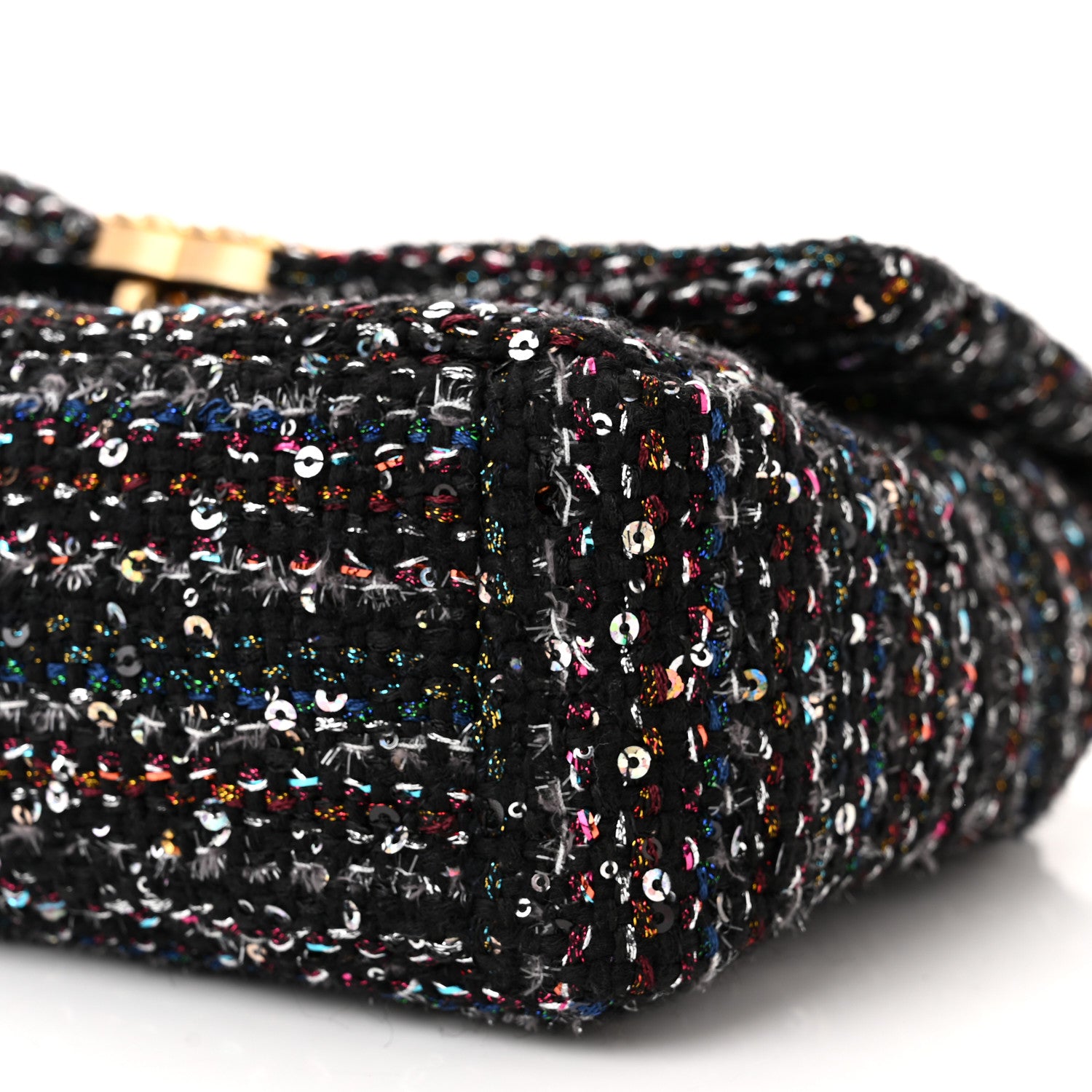 Chanel Tweed Sequin Quilted Medium Chanel 19 Flap Black Multicolor 9 of 10