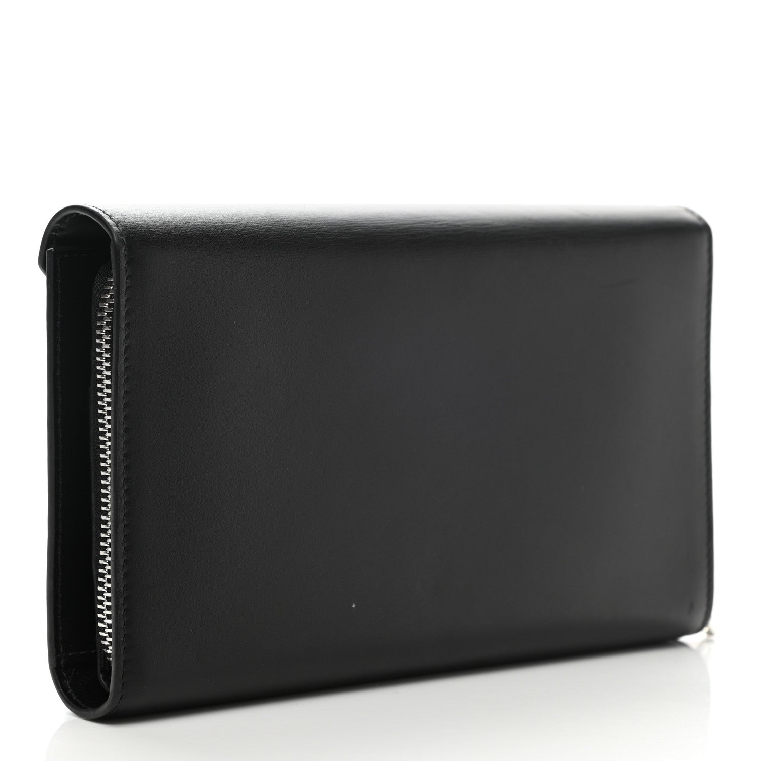 Alexander Wang Calfskin Prisma Skeletal Envelope Wallet Clutch Black 3 of 12