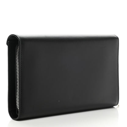 Alexander Wang Calfskin Prisma Skeletal Envelope Wallet Clutch Black 3 of 12