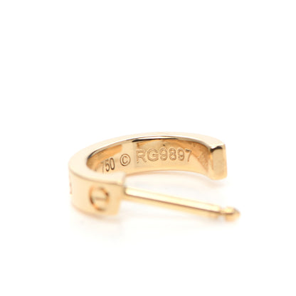 Cartier 18K Yellow Gold Small LOVE Hoop Earrings 5 of 6