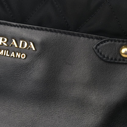 Prada Tessuto Nylon City Calfskin Quilted Crossbody Black 9 of 13