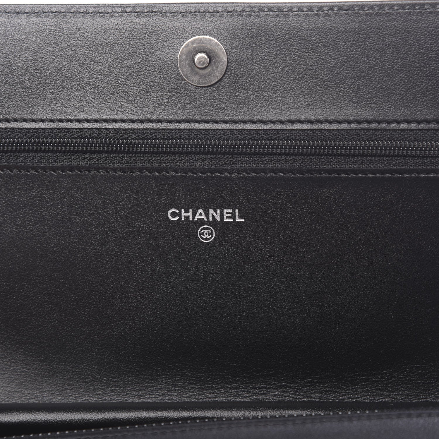 Chanel Caviar Quilted Boy Wallet On Chain WOC Black 6 of 12